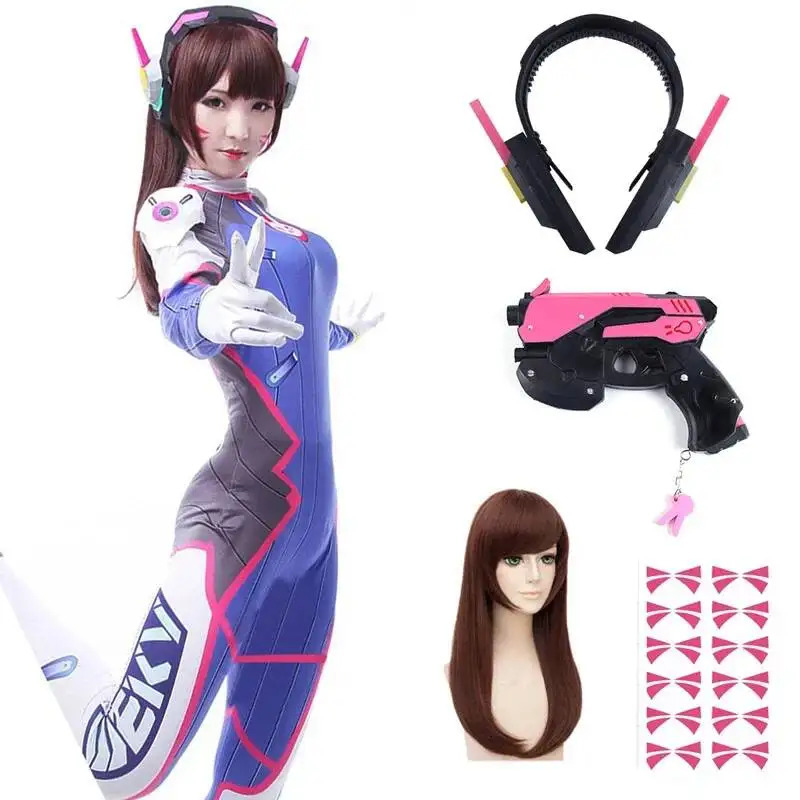 Dva Cosplay Prop - Anime Woman Jumpsuit Tights Dva Costume